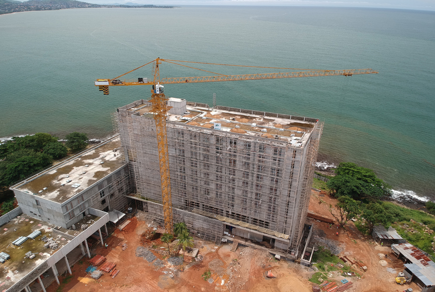 Cape Sierra Hilton Hotel under construction at Free Town, Sierra Leone